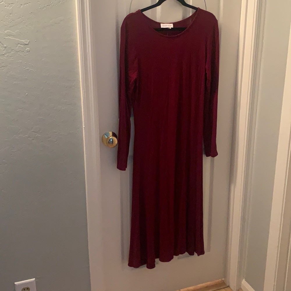 Burgundy Swing Dress Size Sm-M
